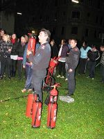 Handhabung des Feuerlöschers