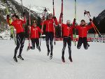 Mädchen der Ski-Handelsschule