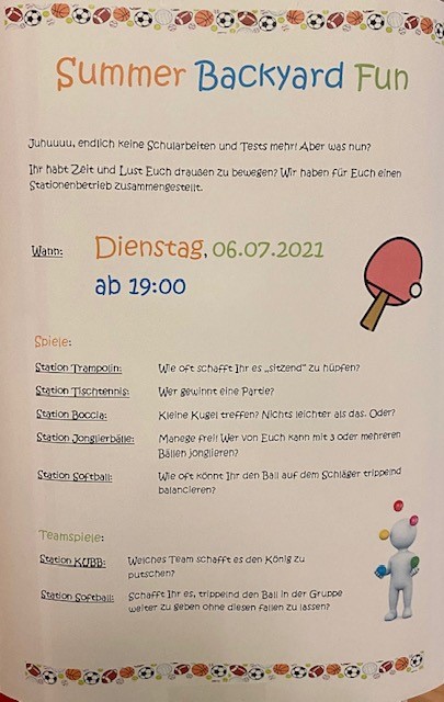 Sommerprogramm