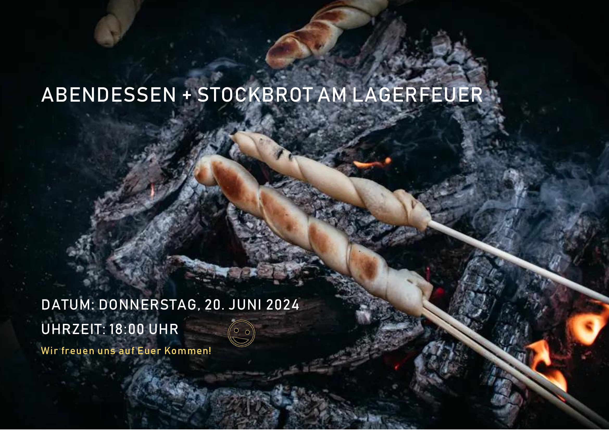 Abendessen + Stockbrot am Lagerfeuer, dem 20.06.2024 um 18:00 Uhr