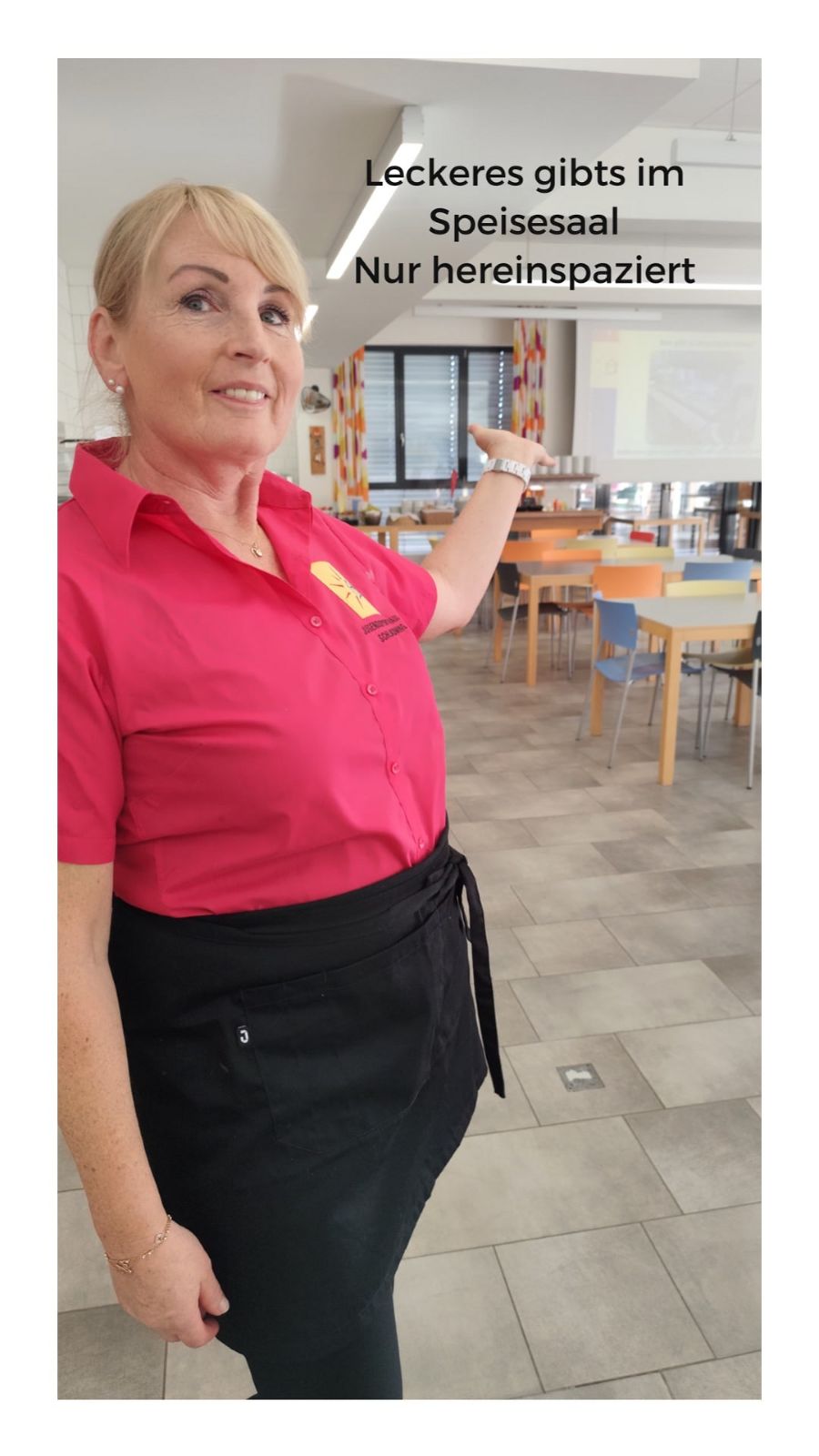 Im Speisesaal gabs leckeres Essen
